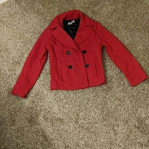 Red peacoat